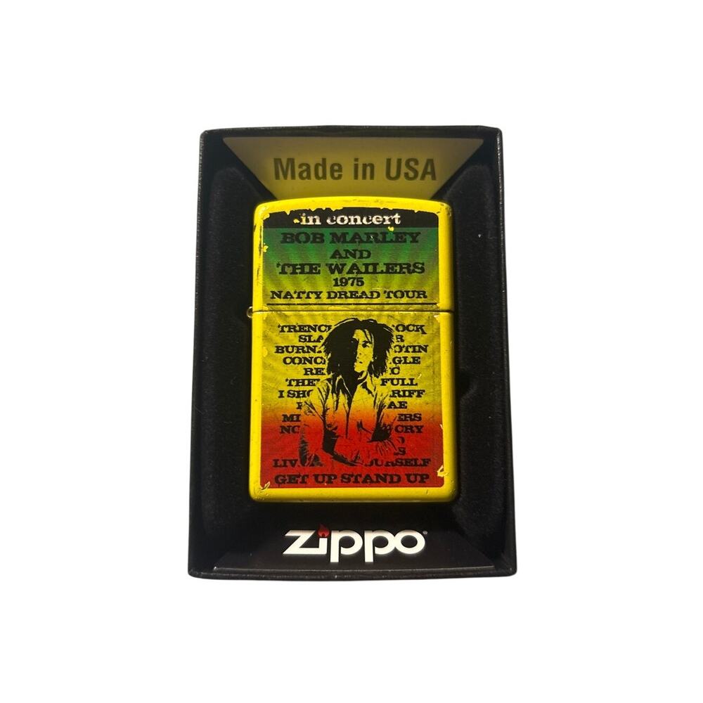 NEW Zippo Lighter Bob Marley and The Wailers "Natty Dread Tour 1975" Music USA